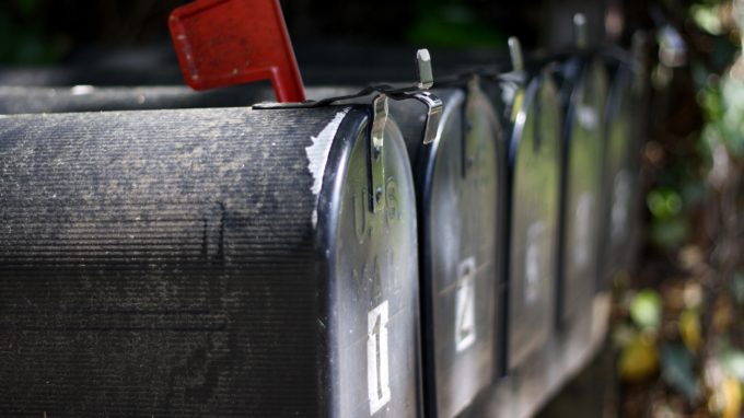 Row of mailboxes