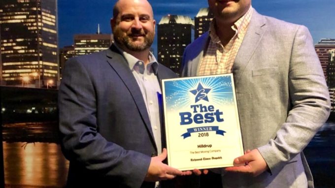 Richmond branch employees awarded with the Best Mover in Richmond 2018