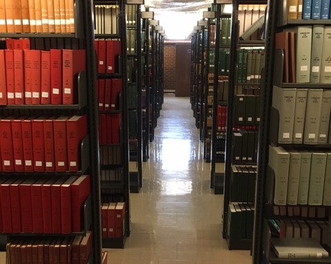 UNC Library hallway