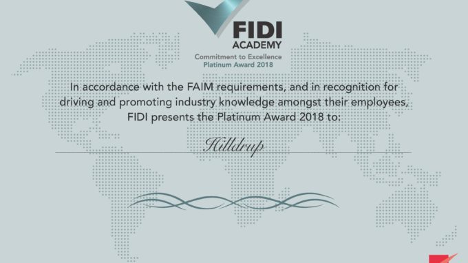 FIDI's Platinum Award logo