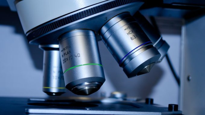 Close up of telescope in a lab