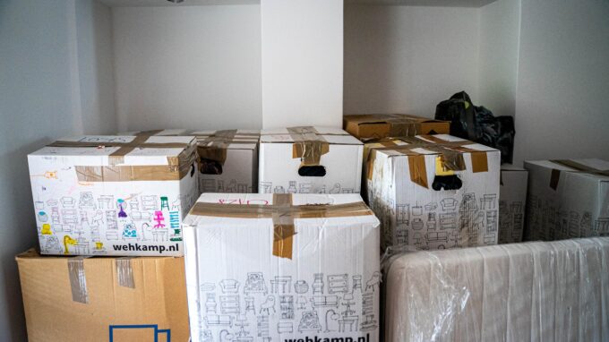 Picture of moving boxes.