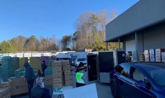 Girl Scout cookie distribution event in Charlotte, NC in 2024.