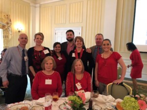 Connie at the Go Red Brunch with coworkers.