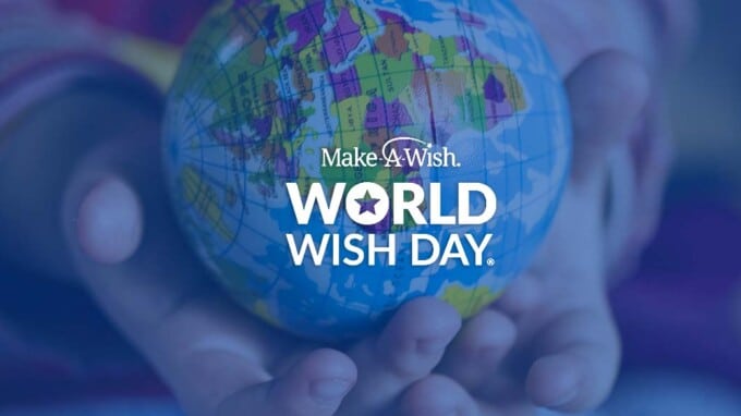 World Wish Day logo on globe