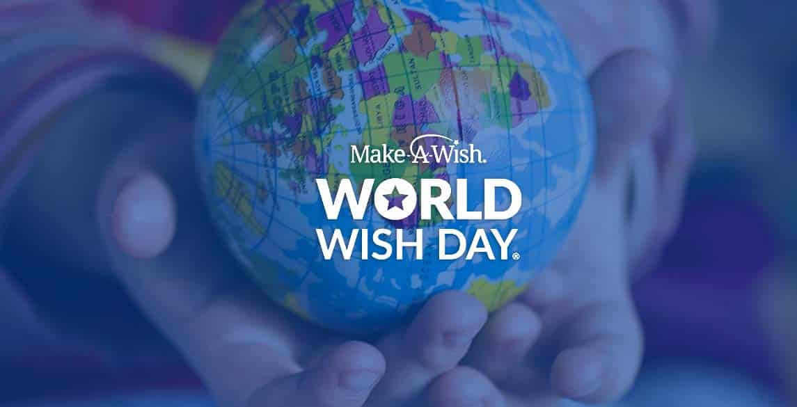 World Wish Day logo on globe