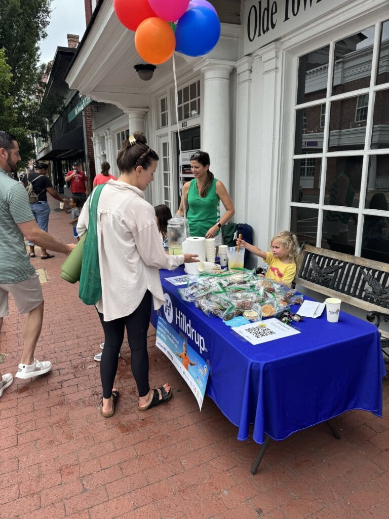 customer at lemonade stand