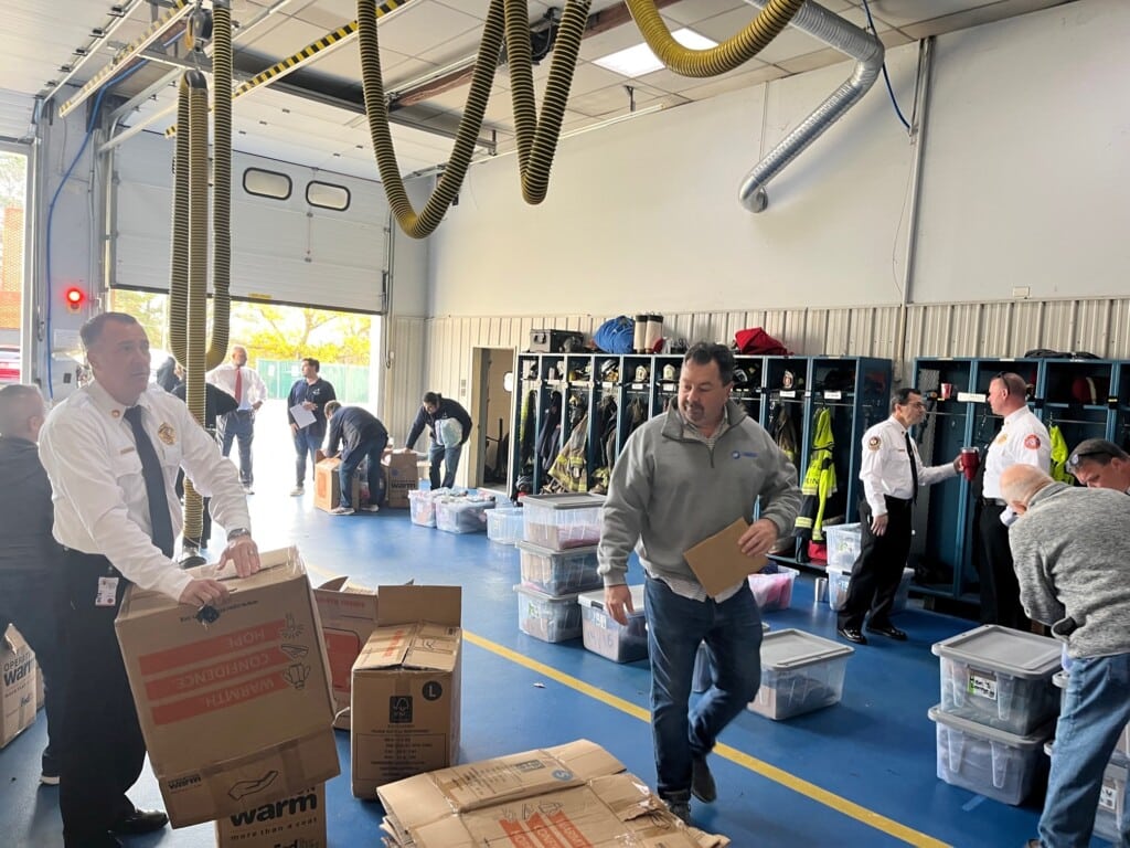 Local volunteers for Operation Warm’s coat drive in 2024.