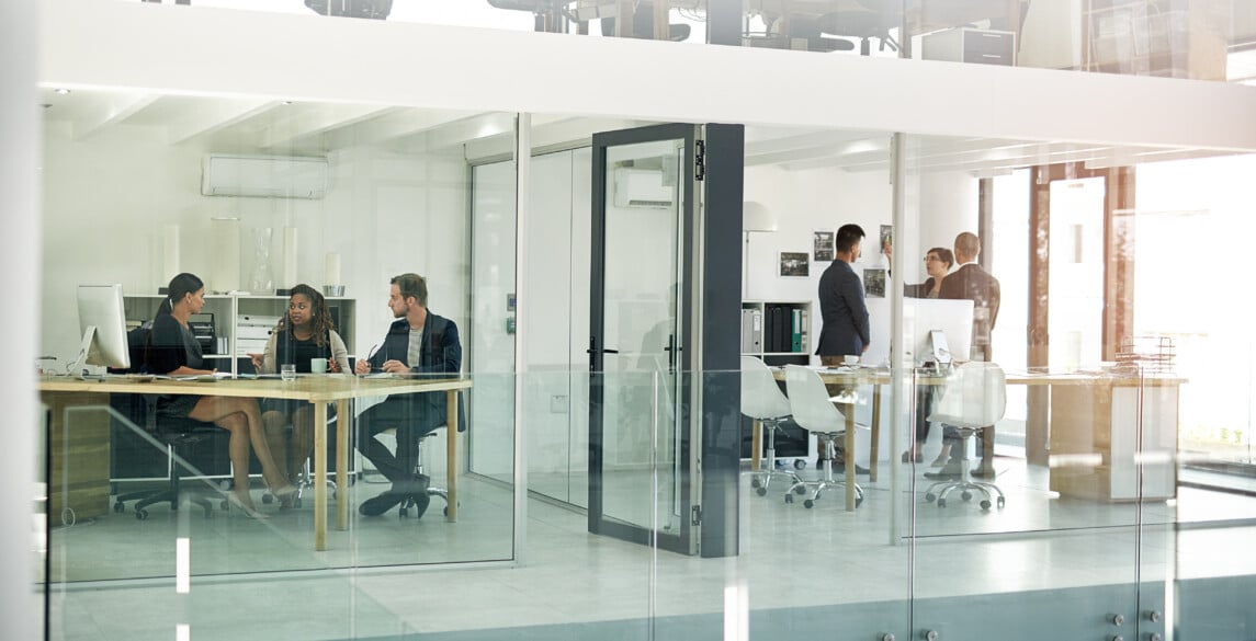 A floor of a workplace