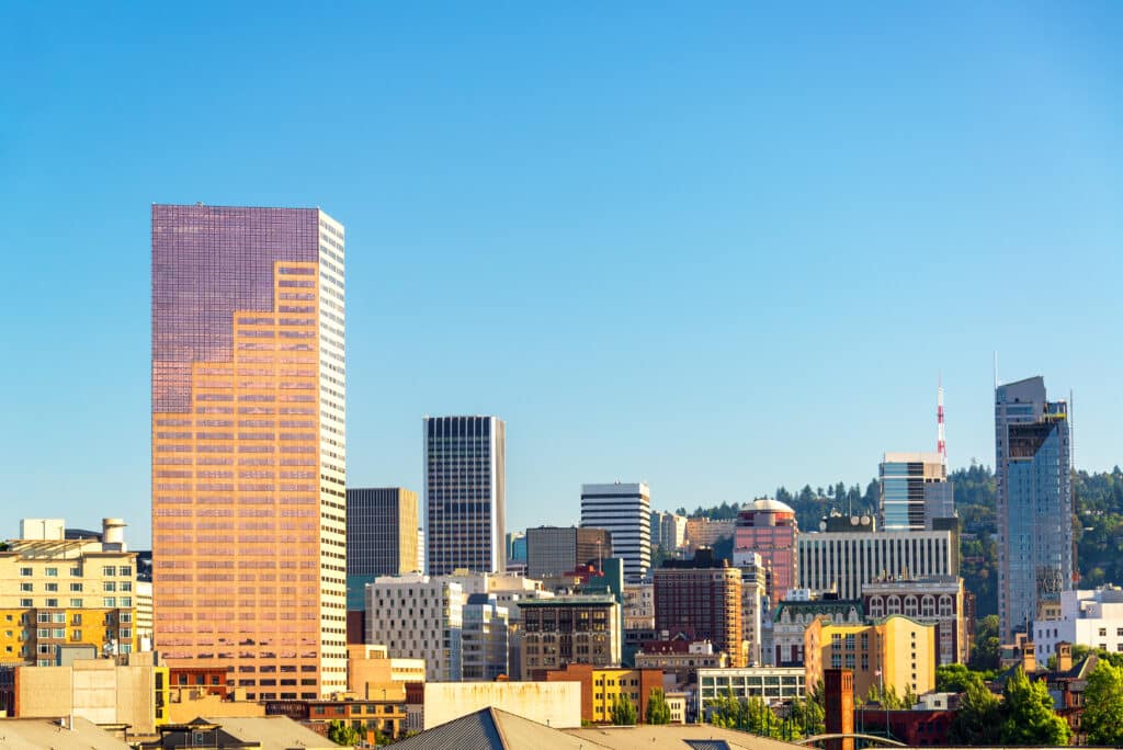 sky scrapers downtown city skyline